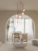 Hanglampen moderne duplex trappenhuis riem kroonluchter eenvoudige villa woonkamer dineren