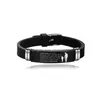 Other Bracelets Dog Tag Sile Bracelet Stainless Steel Mens Personalized Diy Custom Engravable Name Bangle Gift Blank Adjustable Drop Dhb0Y