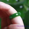 Paar ringen Natural Green Hetian Jade Ring Chinese Jasper Amulet Fashion Charm Jewelry Hand Canved Crafts Gifts For Women Men 230519