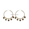 Dangle Chandelier Arrivals Fashion Large Circle Earrings Enamel Heart Tassel For Women Hoop Party Jewelry Wholesale Drop Delivery Dhtoa