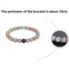 Strand Beads Elastic Bracelets Natural Picture Stone Men Bracelet Yoga Healing Bangles For Women Friendship Couple Charm Jewelry