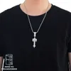 Htb Jewelry Trapstar Letter t Necklace Pendant Centralcee Same Hip Hop European Rap Zircon