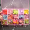 False unhas 1Box Kawaii Chefada Decorações de unhas de urso Glitter Resin Charms 3D Jellly Gummy Candy Star Heart Diy Manicure Acessório 230520