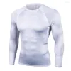 Heren t shirts 3D geprinte t-shirts heren compressie shirt thermische lange mouw heren fitness bodybuilding skin strakke snelle droge tops