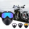 Carro novo adulto removível inverno neve esportes óculos de motocicleta esqui snowboard snowmobile capacetes rosto cheio com óculos