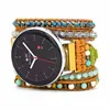 Bangle Etnische Natuursteen Samsung Horlogeband Keizer Steen Wax Touw Armband Blauw Mix Kleur Horlogeband Armband Sieraden Groothandel