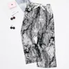 Женская одежда для сна лето женщины с пижама решетчатая решетка на свободные спальные дниты хлопковые брюки женская гостиная до жилья дома 2023