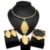 Naszyjnik Zestaw Dubai Gold Plaked Wiselant Women Jewelry Jaja Kształt Moda Prosty styl Gift Holiday Gift H00169