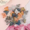 Kristal Cordial Tasarım 12*15mm 200pcs Oyma Etkisi/DIY Cam Boncuk/El Yapımı/Kelebek Şekli/Aurora Etkisi/Takı Bulguları Bileşenleri