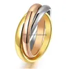 Band Rings High Quality 316L Stainless Steel Interlocked Rolling For Women Men Rose Gold Sier Engagement Fashion Drop Delive Dh3Cx