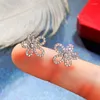 Orecchini a bottone Luxury Marquise CZ Stone Women Petal For Party 925 Silver Needle Regalo delicato Dazzling Lady's Wedding Jewelry