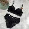 Bikini Air Bra Panties Women New Sexy Low Waisted ThongHigh quality bra panty set Embroidery lace and brief lingeries for sex sexy mature