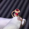 Klusterringar Shilovem Natural Burning Pigeon Blood Ruby Gemstone For Women Real 925 Sterling Silver Fine Gift JCJ0304256AGH