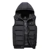 Gilet da uomo Gilet da uomo Autunno Inverno Giacca senza maniche Gilet casual Cappello con cappuccio staccabile 2023 Esterno Homme