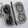 Étuis à lunettes de soleil Étui à lunettes en métal à double couche multifonction de haute qualité pour boîte de support de kit Lunettes de lecture en cuir à double usage 230519