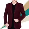 Costumes pour hommes Manteaux Costume pour hommes Automne Hiver Épaissir Vêtements Homme Veste d'âge moyen Hommes Blazer Masculino Slim Fit Casaco Jaqueta Masculina