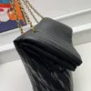 35cm Katlamalı Zincir Çanta Kapitone Çanta Tasarımcı çanta Kadın Lüks Crossbody Çanta Omuz Çantası Kapaklı Çanta Katmanlı Dana Derisi Klasik Harf Donanım Tokalı Kese