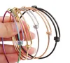 Bracelets New 30piece/lot 1.8mm Stainless Steel Wrist Bracelet Bangle Expandable Wire Bangle Wholesale 55mm 60mm 65mm