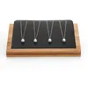 Boxes Bamboo Pendant Display Stand Holder For Store Women Jewelry Display Necklace Rack Holder Storage Case 21*15.5cm