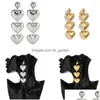 Boucles d'oreilles Collier Ensemble Coeur Forme Bracelet Bijoux Accessoires Pendentif Léger Pour Fille Drop Delivery Sets Dhgarden Dhhjn