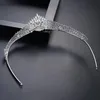 Hårklämmor Barrettes Zircon Floral Bridal Tiaras Wedding Leaves Elf Crown For Bride HeadBond smycken Tillbehör HQ1250Hair Barretteshair