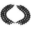 Necklaces XIAOJINGLING Luxury Black Crystal 3Layers 4.0*6.0cm Planet 38cm Choker Collar Necklace Women Wedding Bridal Party Jewelry W0813