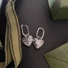 High Quality Earrings designer for women fashion stainless steel hollowed-out heart type earrings Letter G designer jewelry