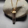 ネックレスFuwo Hot Sell Smoky Quartz Point Necklace RAW CRYSTAL STORKIS