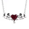 Chains 2023 Gothic Vintage Heart Necklace For Women Men Personality Cool Rose Cross Metal Pendant Sweater Chain Fashion Party Jewelry