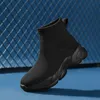 Sneakers High Top Comfortable Walking Shoes Boys Girls Breathable Sneakers Kids Children Casual Sports Shoe Socks Loafers Size 27-38 230520