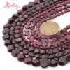 Beads Rondelle Coin Freefrom Potato Garnet Natural Stone Spacer Beads for DIY Accessories Charms Necklace Bracelets Jewelry Making 15"