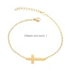 Braccialetti con croce a forma di cuore animale in acciaio inossidabile dorato per gioielli da donna Bracciale con ciondolo a forma di elefante Femme Regalo di nozze Drop Delivery Dh5Dk