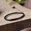 Bangle Natural Black Bracelet Thin Strips Antique Hanfu Literary Striped Chalcedony Agate Jade Stour Fashion Jewelry Accessories