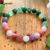 MG1842 New Design 8 MM Natural Gemstone Mixed Handmade Bracelet Double Heart Wrist Mala