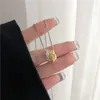Collane con ciondolo Doppio anello rotondo femminile Dainty Design Jewelry Gift Clavicle Chain Elegant Charm Prom Accessories