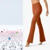 Actieve broek Yoga voor vrouwen Super rekbare hoge taille leggings snel drogende anti-curling flare gym workout wide been broek