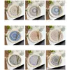 Table Mats 33CM Round Tassel Placemat Bohemian Ethnic Style Cotton Fabric Anti-scalding Insulation Home Decoration