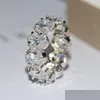 Ringar Limited Edition Eternity Promise Ring Oval Diamond CZ Vintage Engagement for Women Drop Delivery Jewelry DHQ9L