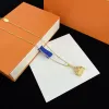 With BOX L Brand Classic Pendant Necklaces Bag Design Women Luxury Necklace Letter Old Flower Lovers Pendants Jewelry Gift