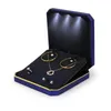 Lådor 19x19x4.5 cm gummi färg led smycken lådan armband halsband örhängen ringar gåvor lådor smycken set display förvaring fodral