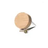 Jewelry Pouches Bamboo White PU Fingertip Oblique Cone Ring Display Stand Case Holder Showcase Storage