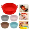 Silicone Basket Pot Tray Liner For Air Fryer Oven Accessories Pan Baking Mold Pastry Bakeware Kitchen Novel Shape Reusable LX5151