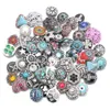 Браслеты 50 шт./лот, смешанный стиль, 18 мм, металлические кнопки, ювелирные изделия, 50 дизайнов, имбирный кристалл, защелкивающийся браслет, 18 мм, браслеты, ожерелье
