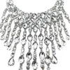 Colliers Mode Maxi Collier ras du cou en cristal clair pour femmes Long gland déclaration collier pendentifs collier épais bijoux en gros
