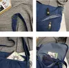 Sacs de soirée College Student Book Laptop Vintage Denim Side Postman Bag Street Y2K Grunge Textile Fabric Big Capacity Besace Messenger