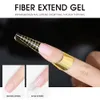 Falso unhas Beautilux Gel de fibra 55g UV LED Fiberglass Builder Unishine para repetir géis de construção semi -permanente quebrados 230520