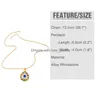 Pendant Necklaces Fatima Hand Necklace Turkey Evil Blue Eyes Diamond Sweater Chain Hollow Lucky Pendants Adjustable Gold Turkish Cry Dhld5