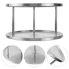 Ensembles de vaisselle en acier inoxydable Cookie Tray Cupcake Holder Stand Display Candy Dish Wedding