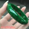 Bangle Natural Burmese Fine Jewelry Dried Emerald Jade Bracelet