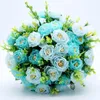 Hochzeitsblumen Brautstrauß künstlich für Brautjungfern rosa Seidensträuße De Mariage BruidsboeketWedding